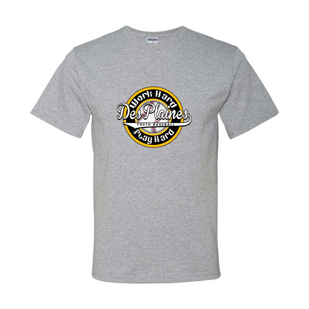 DES PLAINES BASEBALL WORK HARD DRIPOWER TEE ~ DES PLAINES BASEBALL ~ youth & adult ~ classic unisex fit
