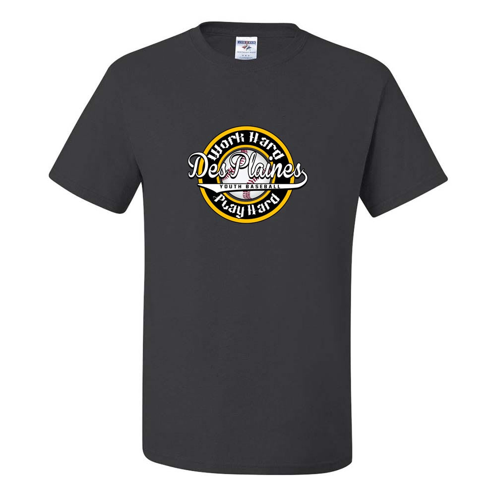DES PLAINES BASEBALL WORK HARD DRIPOWER TEE ~ DES PLAINES BASEBALL ~ youth & adult ~ classic unisex fit