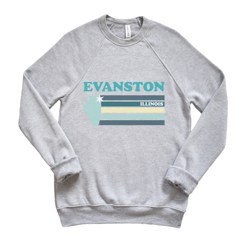 EVANSTON, IL - RETRO COLORWAY - CREWNECK SWEATSHIRT