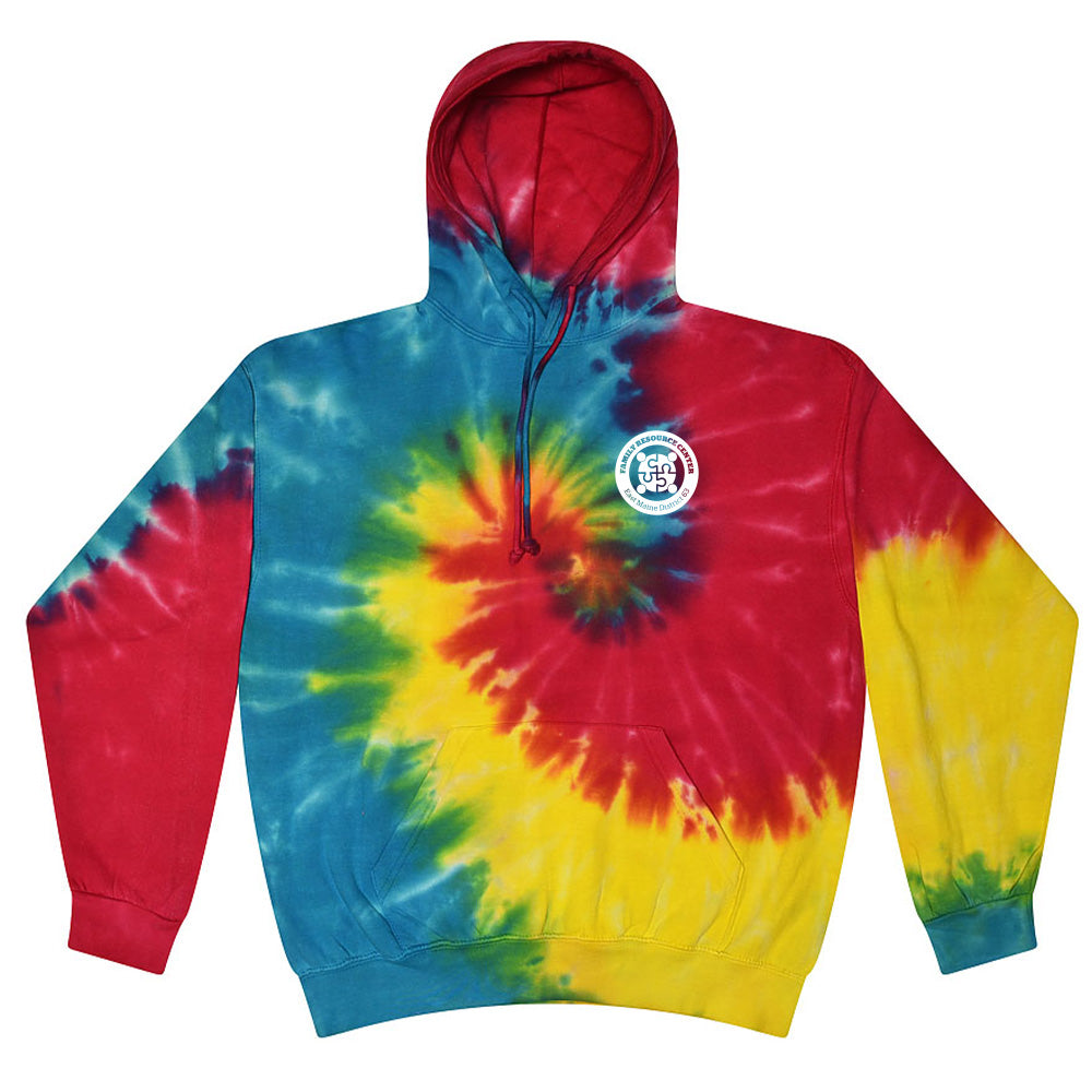 FAMILY RESOURCE CENTER UNISEX TIE DYE HOODIE ~ Dyenomite ~ classic fit
