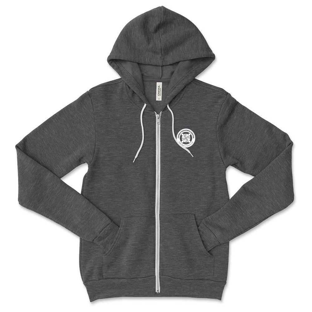 FAMILY RESOURCE CENTER LOGO UNISEX ZIP HOODIE ~ Bella + Canvas ~ classic fit