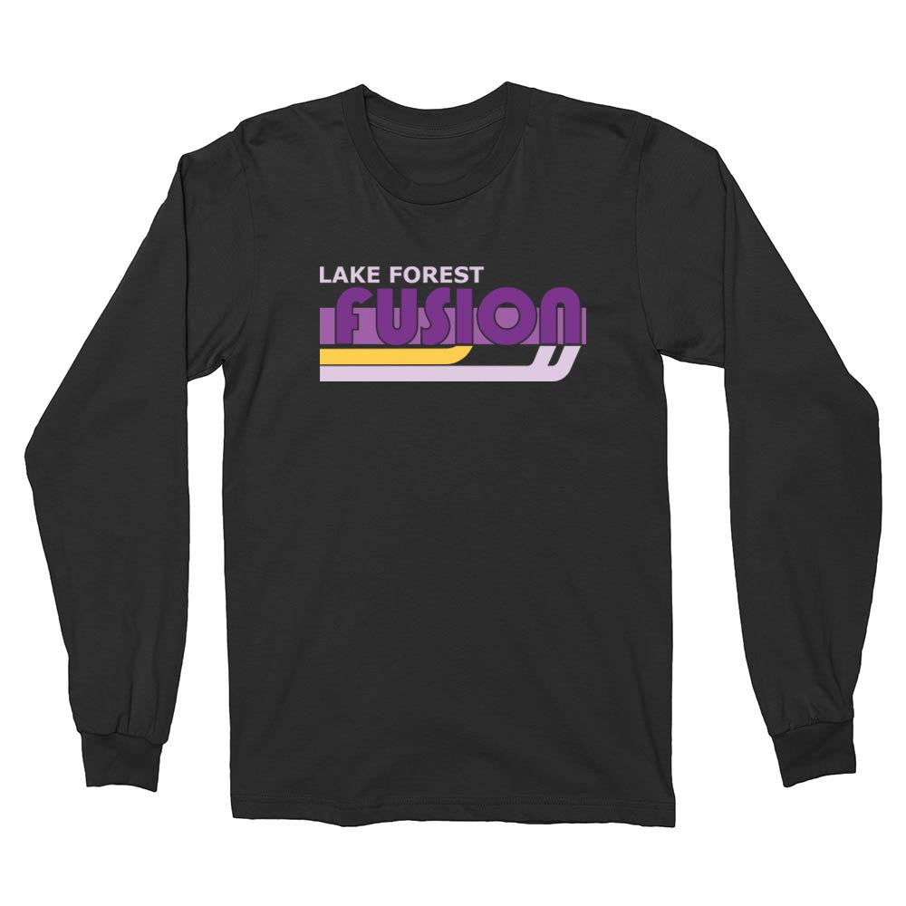 RETRO UNISEX COTTON LONG SLEEVE TEE ~ FUSION ACADEMY LAKE FOREST ~ classic fit