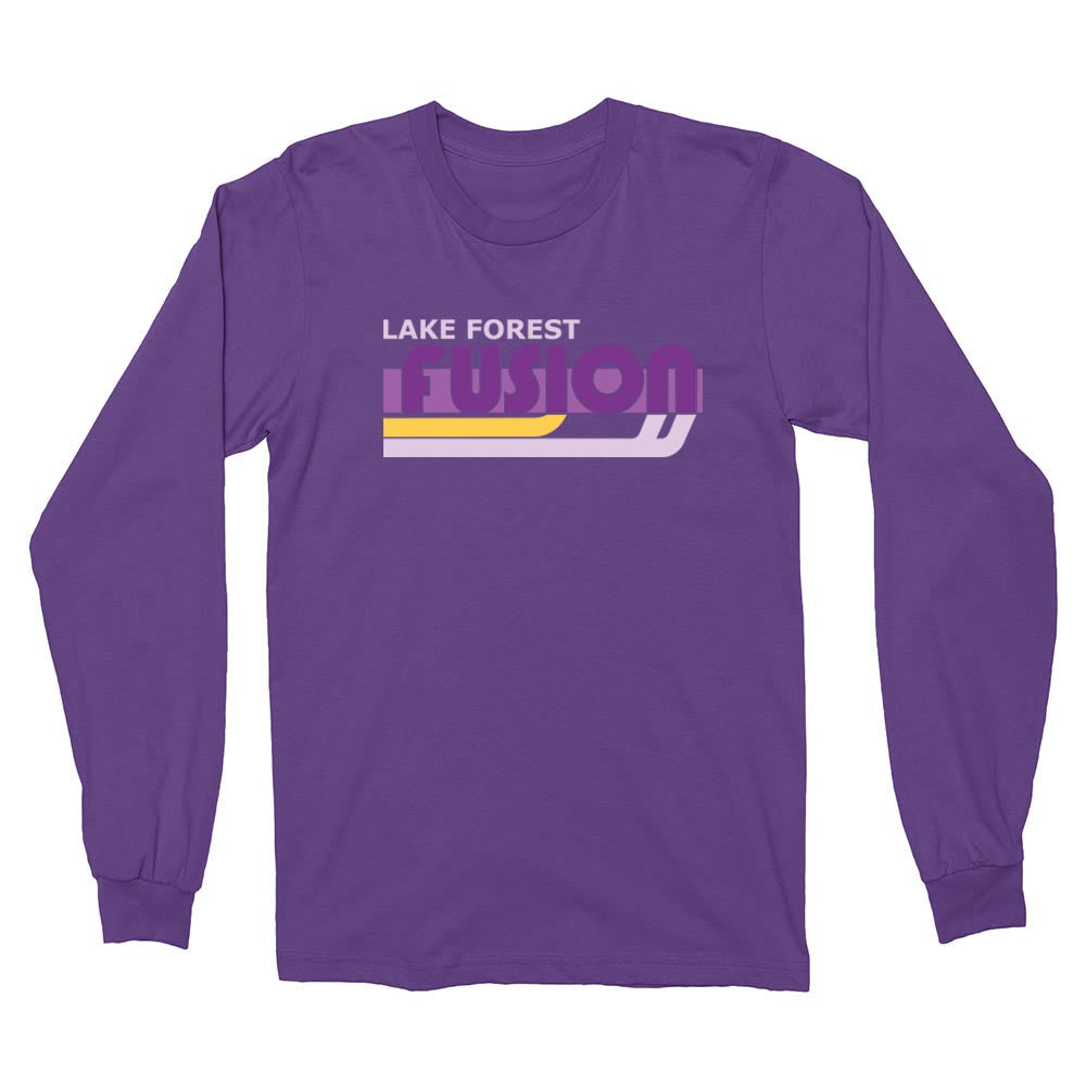 RETRO UNISEX COTTON LONG SLEEVE TEE ~ FUSION ACADEMY LAKE FOREST ~ classic fit