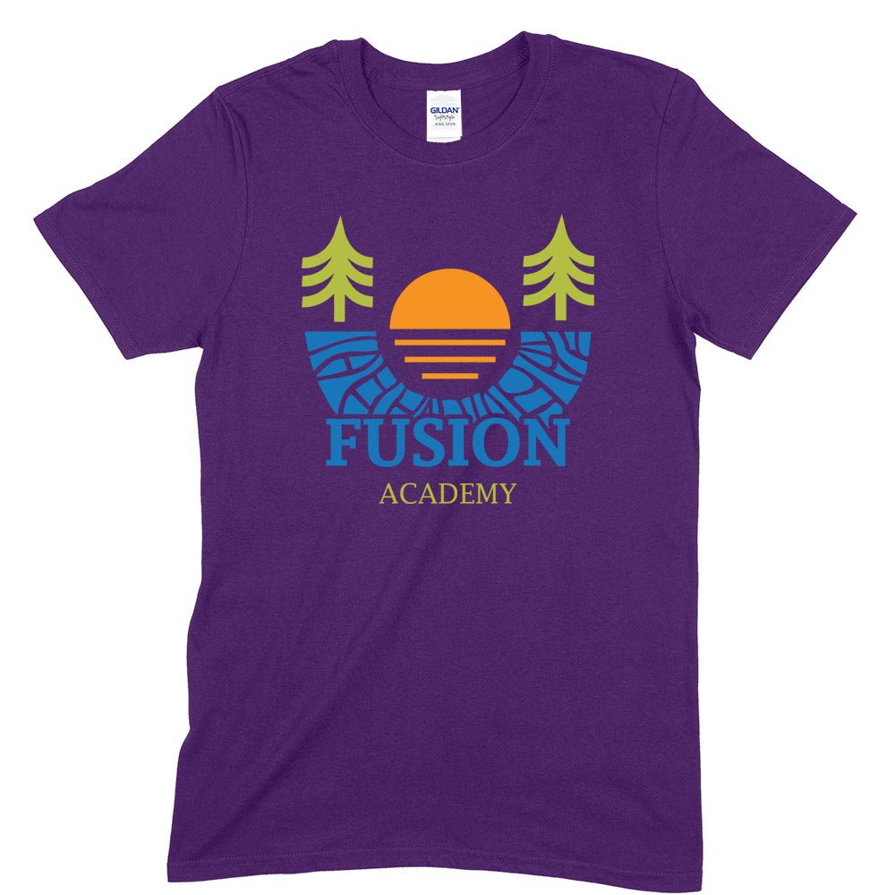 SUNSET UNISEX COTTON SOFTSTYLE TEE ~ FUSION ACADEMY ~ classic fit