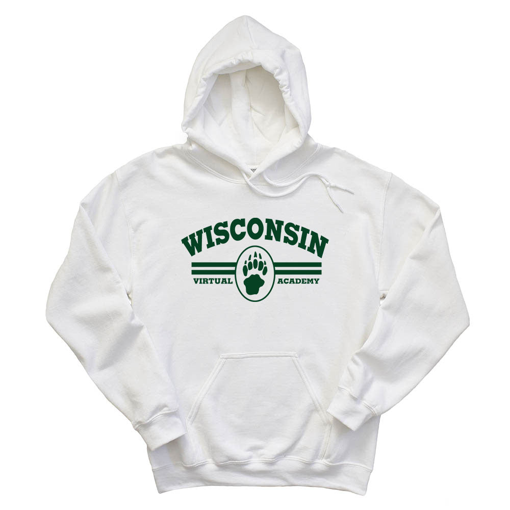 BADGER PAW HOODIE ~ WISCONSIN VIRTUAL ACADEMY ~ youth & adult ~ classic unisex fit