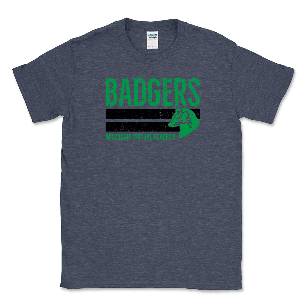 WISCONSIN VIRTUAL ACADEMY BADGERS TEE youth and adult classic unisex fit