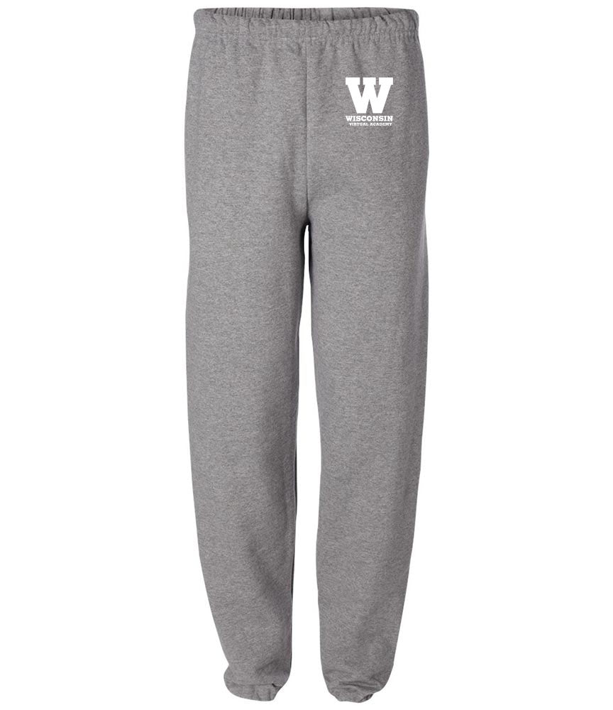 W SWEATPANTS ~ WISCONSIN VIRTUAL ACADEMY ~ youth & adult ~ classic unisex fit-oxford