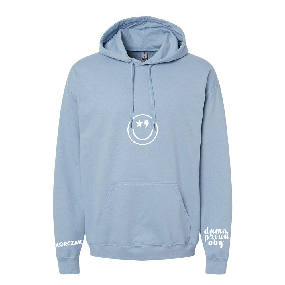 BBYO KORCZAK DAMN PROUD BBG ~ hooded sweatshirt ~ classic fit