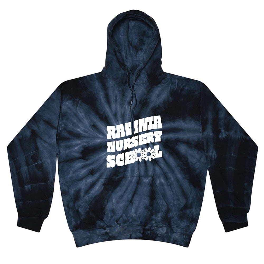 DAISY FLAG TIE DYE HOODIE ~ RAVINIA NURSERY SCHOOL ~ adult ~ classic unisex fit