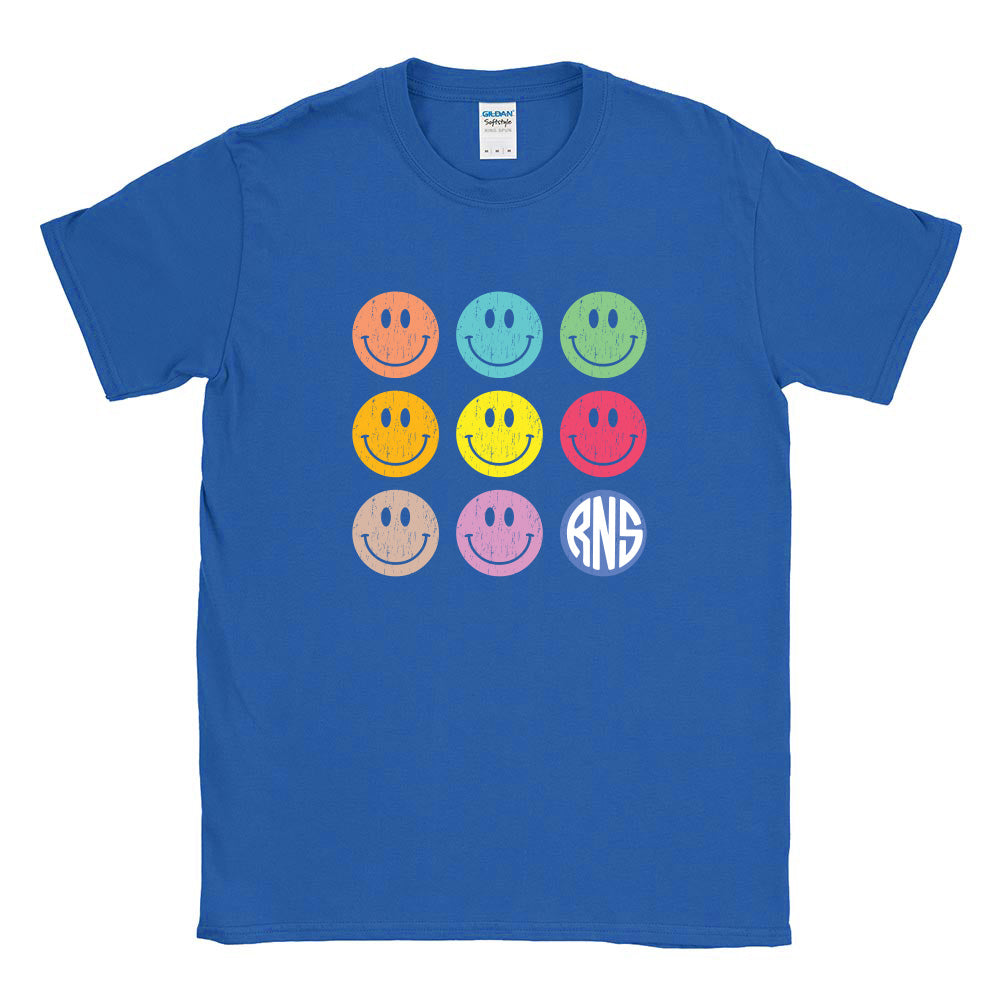 SMILEY ARRAY SOFTSTYLE TEE ~ RAVINIA NURSERY SCHOOL ~ adult ~ classic unisex fit