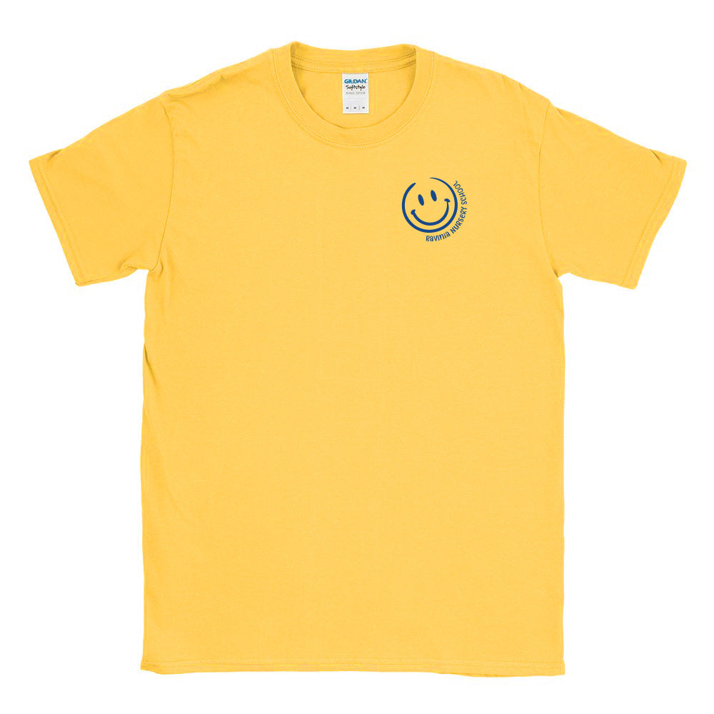 SMILEY ADULT SOFTSTYLE TEE ~ RAVINIA NURSERY SCHOOL ~ classic fit