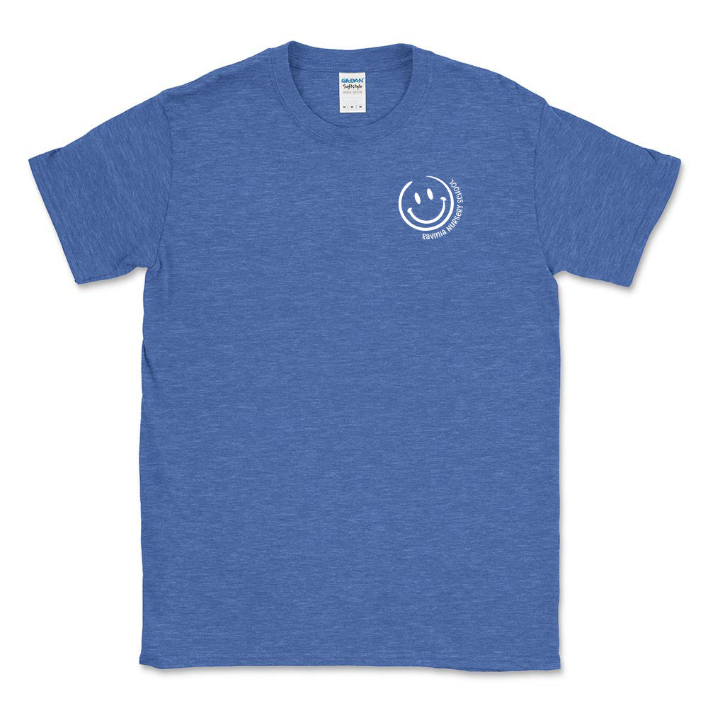 SMILEY ADULT SOFTSTYLE TEE ~ RAVINIA NURSERY SCHOOL ~ classic fit