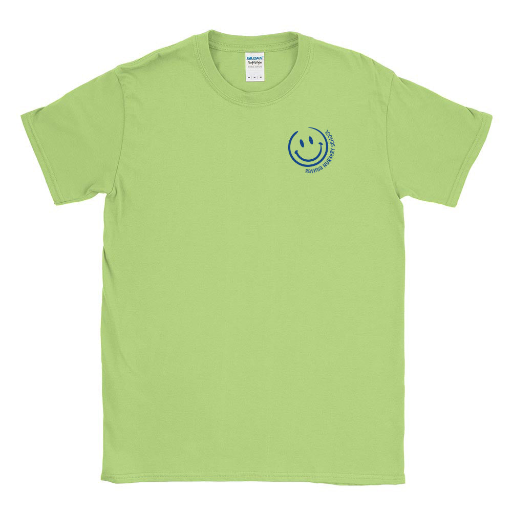 SMILEY SOFTSTYLE TEE ~ RAVINIA NURSERY SCHOOL ~ adult ~ classic unisex fit