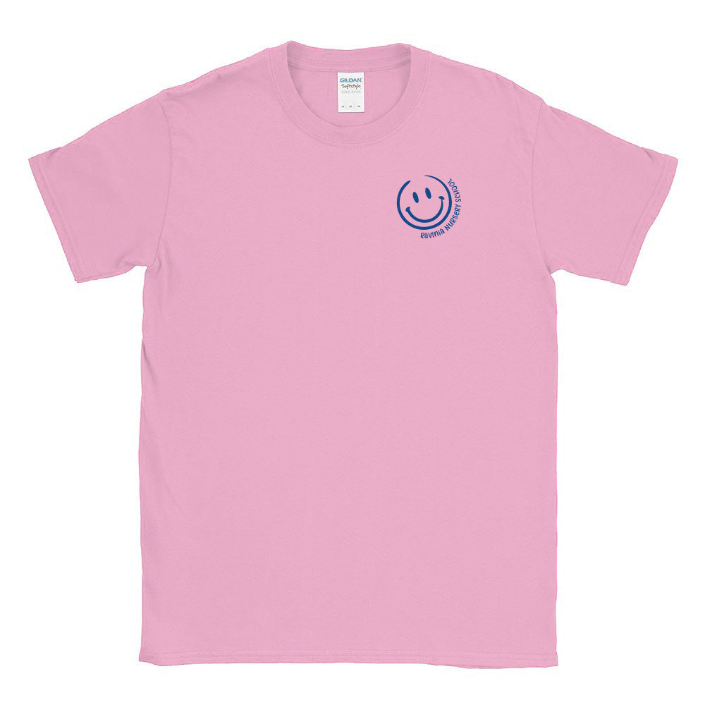 SMILEY ADULT SOFTSTYLE TEE ~ RAVINIA NURSERY SCHOOL ~ classic fit
