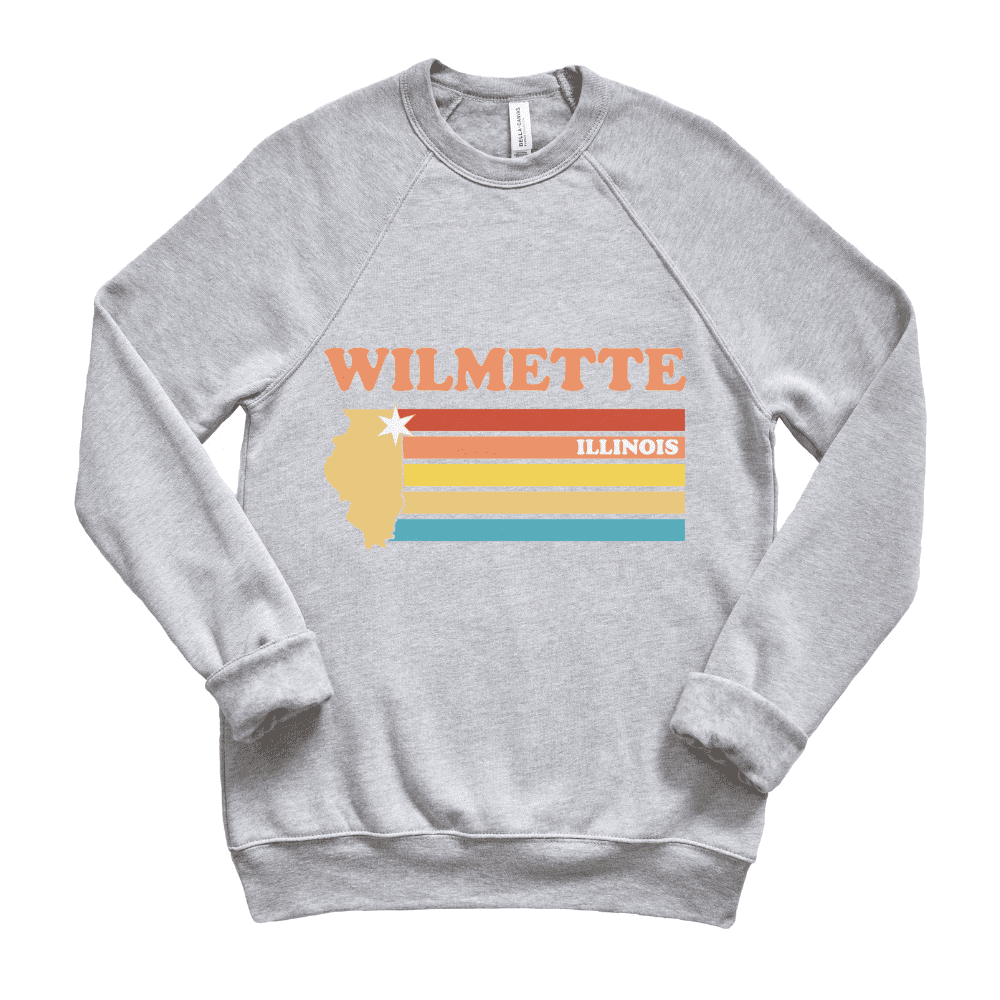 WILMETTE, IL - RETRO COLORWAY - CREWNECK SWEATSHIRT