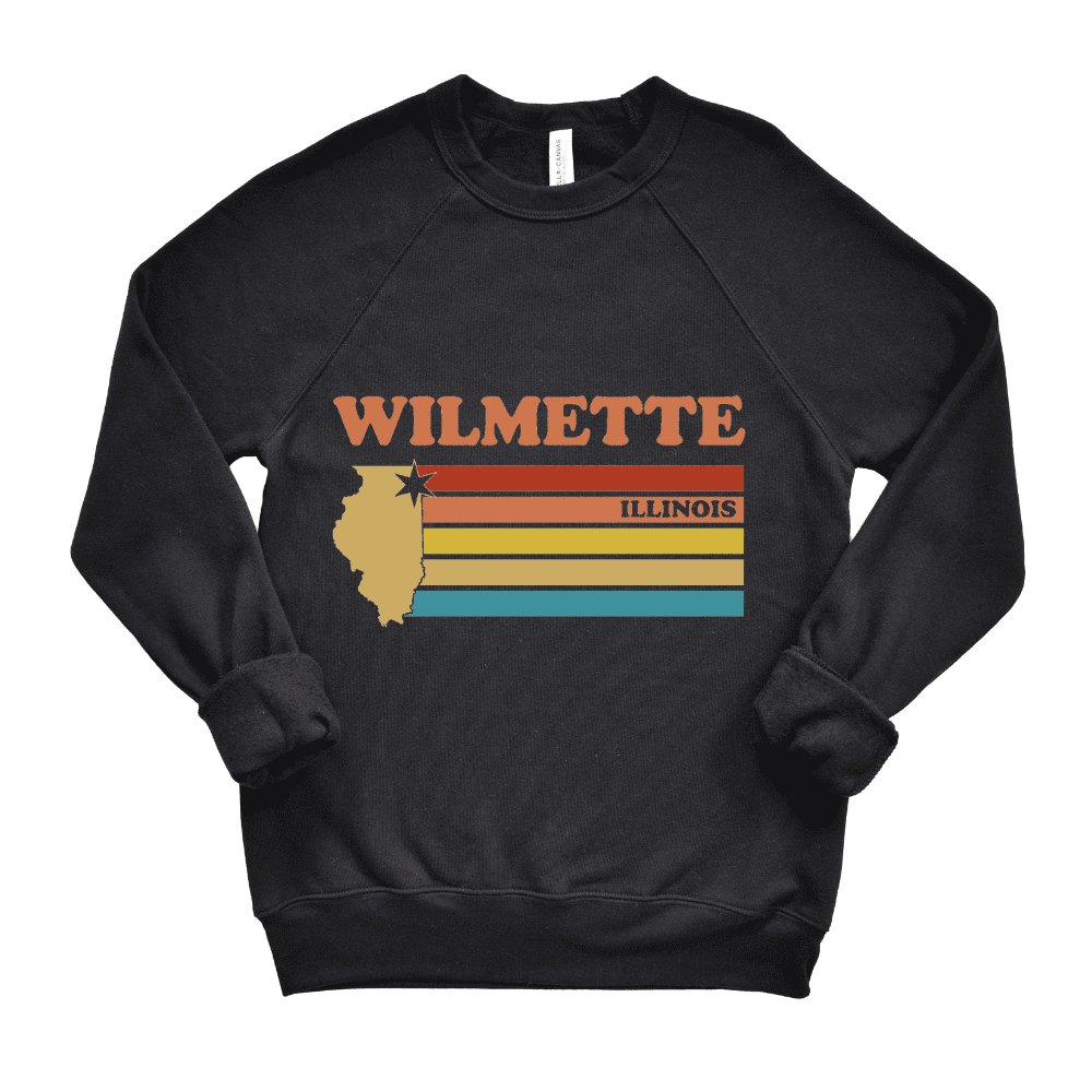 WILMETTE IL RETRO COLORWAY CREWNECK SWEATSHIRT humanKIND