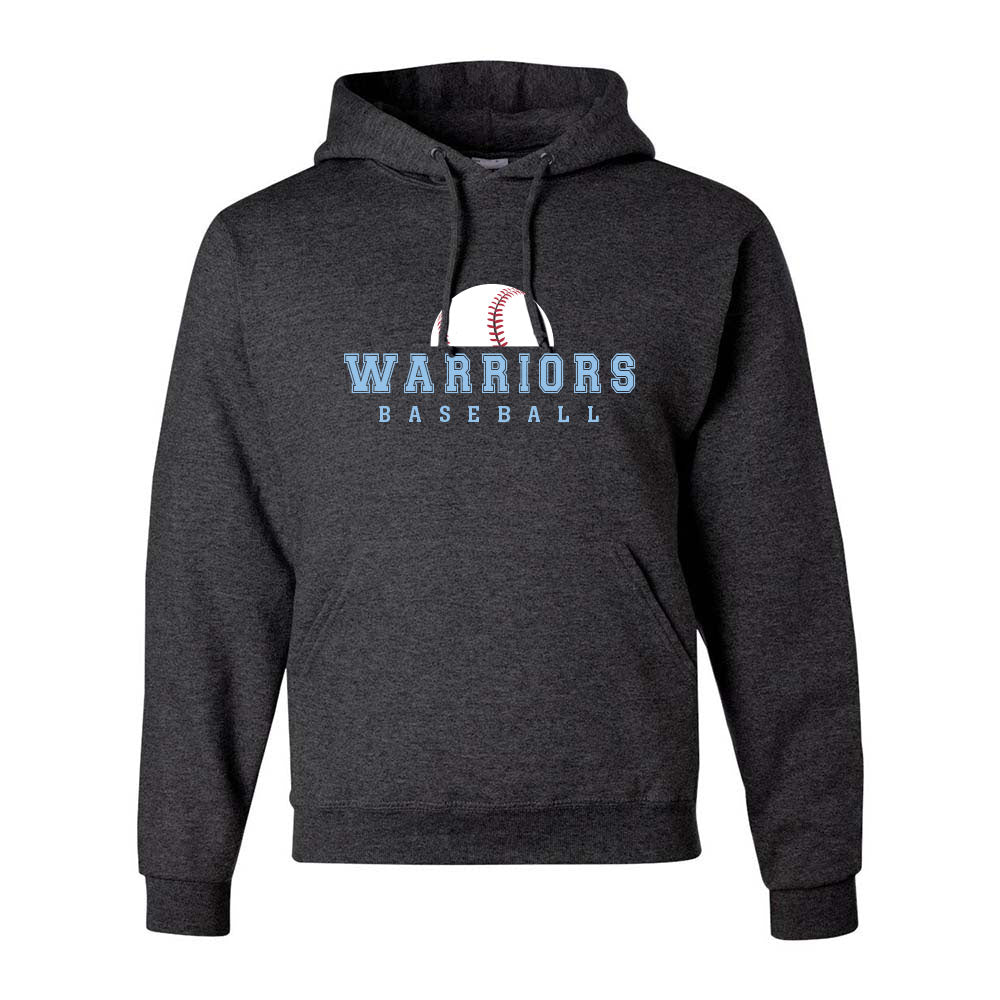 DES PLAINES WARRIORS BASEBALL HOODIE ~ DES PLAINES WARRIORS ~ jerzees nublend hoodie ~ youth & adult classic fit
