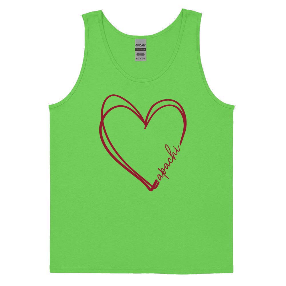 SCRIBBLE HEART APACHI TANK ~ APACHI DAY CAMP ~ adult ~ classic unisex fit