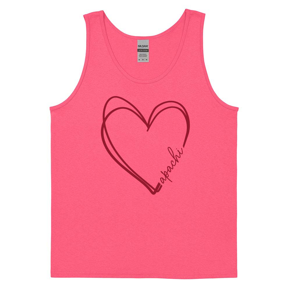 SCRIBBLE HEART APACHI TANK ~ APACHI DAY CAMP ~ adult ~ classic unisex fit
