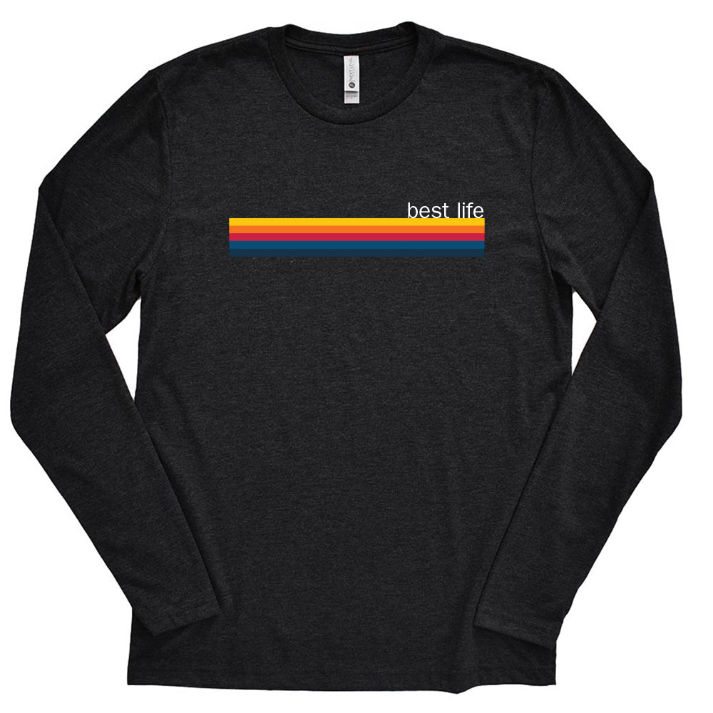 RAINBOW BEST LIFE LONG SLEEVE TEE ~ BEST LIFE ~ adult ~ classic unisex fit