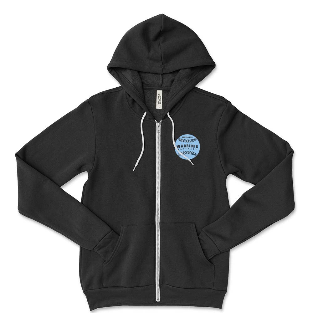 DES PLAINES WARRIORS BASEBALL ZIP HOODIE ~ DES PLAINES WARRIORS ~ youth & adult