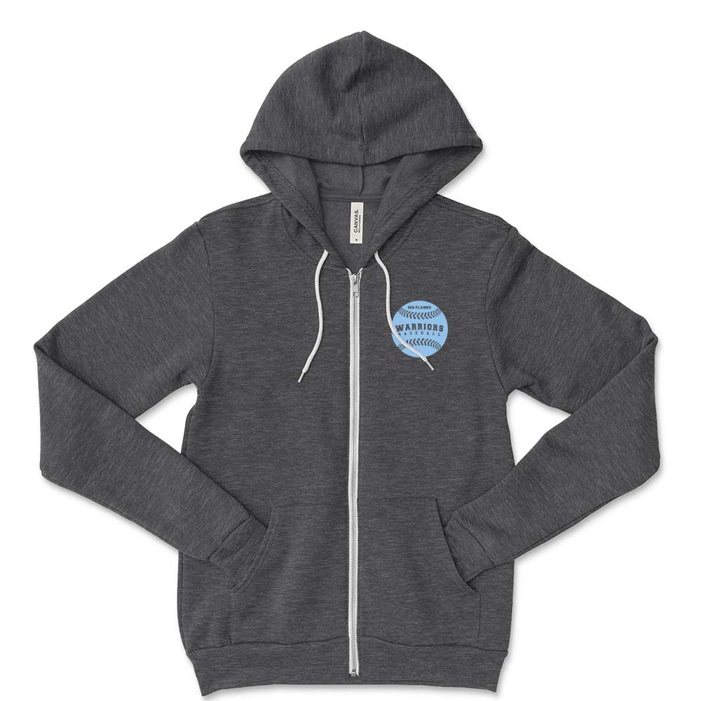 DES PLAINES WARRIORS BASEBALL ZIP HOODIE ~ DES PLAINES WARRIORS ~ youth & adult ~ classic unisex fit