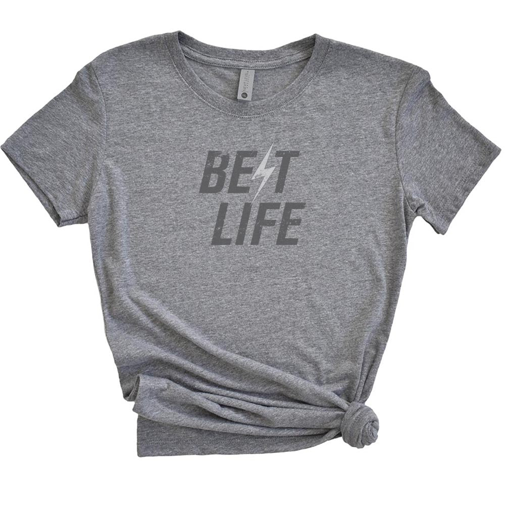 LIGHTNING BOLT BEST LIFE TRIBLEND TEE ~ BEST LIFE ~ youth, women's & unisex ~ classic fit