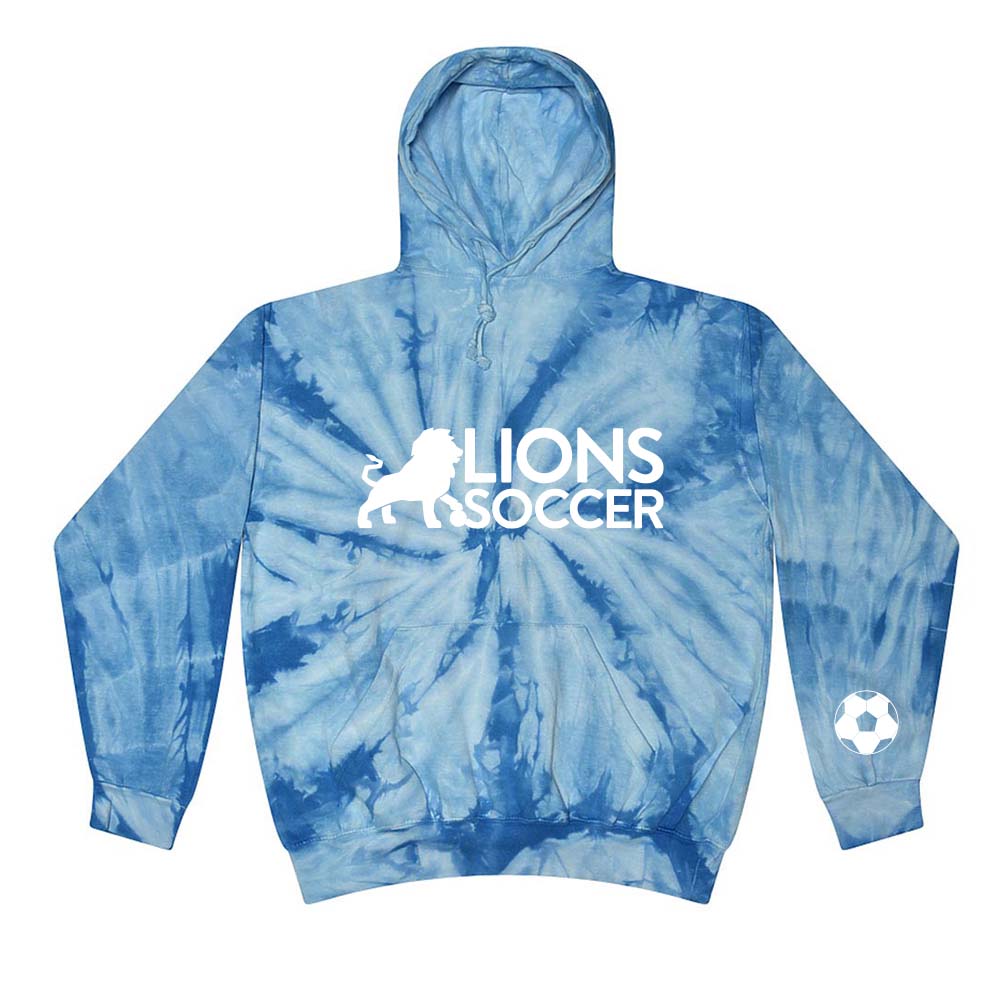 Baby blue store tie dye hoodie