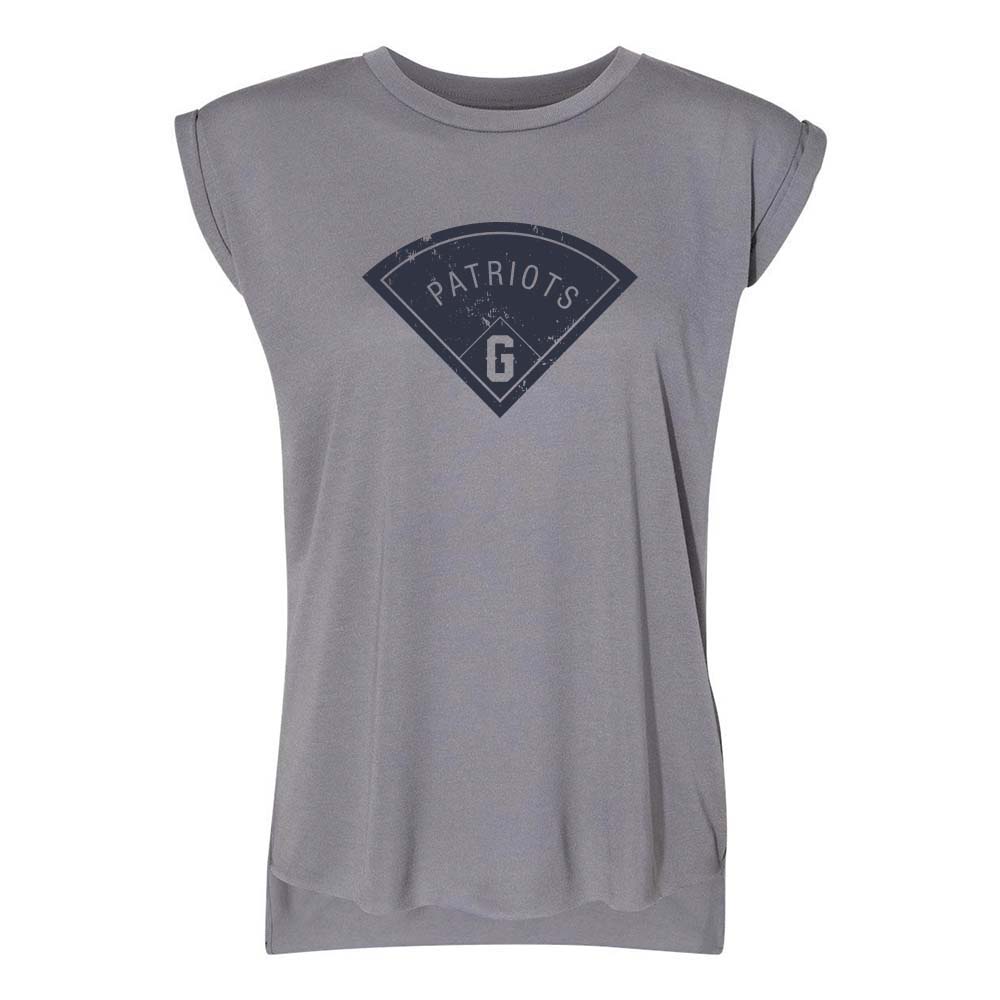 PATRIOTS BASELINE ROLLED SLEEVES TANK ~ GLENVIEW PATRIOTS ~ women's flowy fit