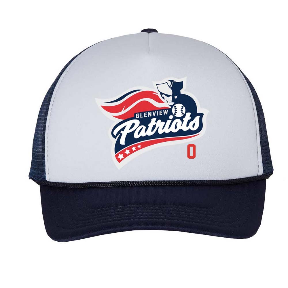 PATRIOTS LOGO WITH OPTIONAL NUMBER ~ FOAM TRUCKER CAP ~ GLENVIEW PATRIOTS