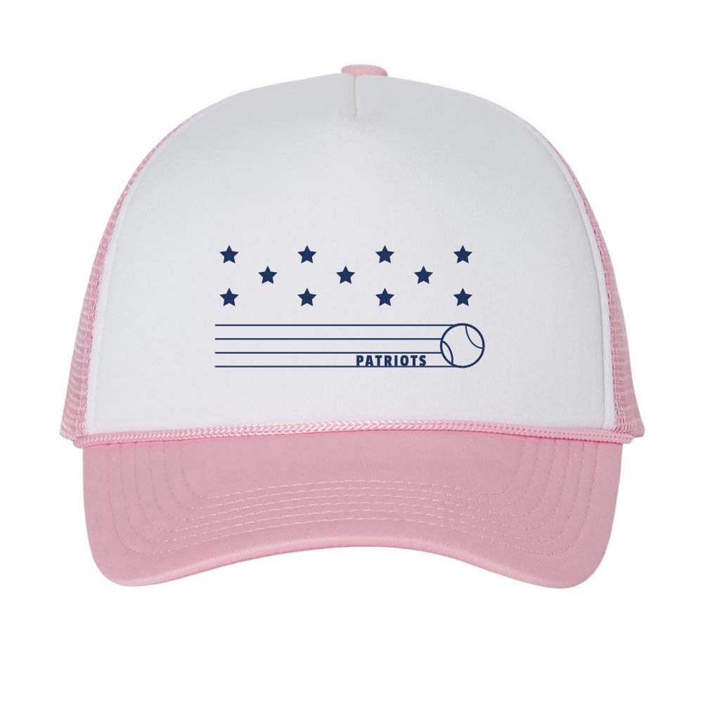 PATRIOTS STRIPES FOAM TRUCKER CAP ~ GLENVIEW PATRIOTS