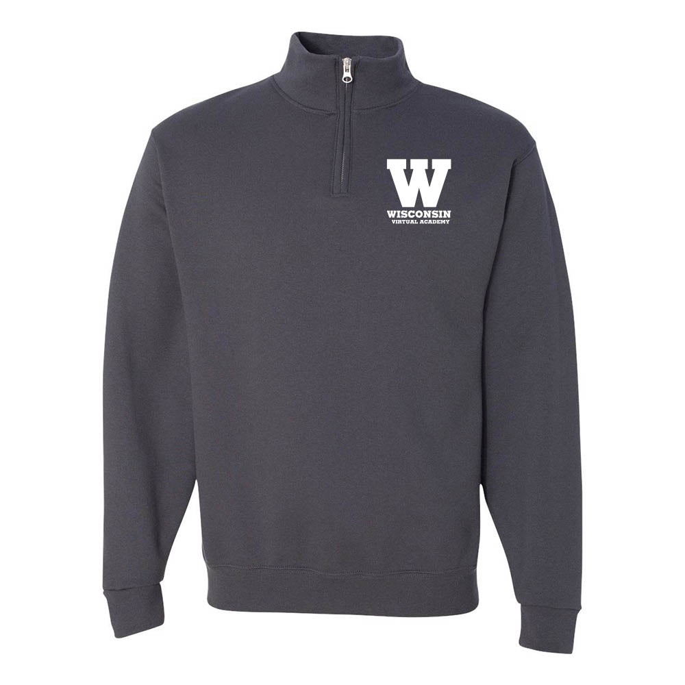 W QUARTER ZIP SWEATSHIRT ~ WISCONSIN VIRTUAL ACADEMY ~ adult ~ classic fit