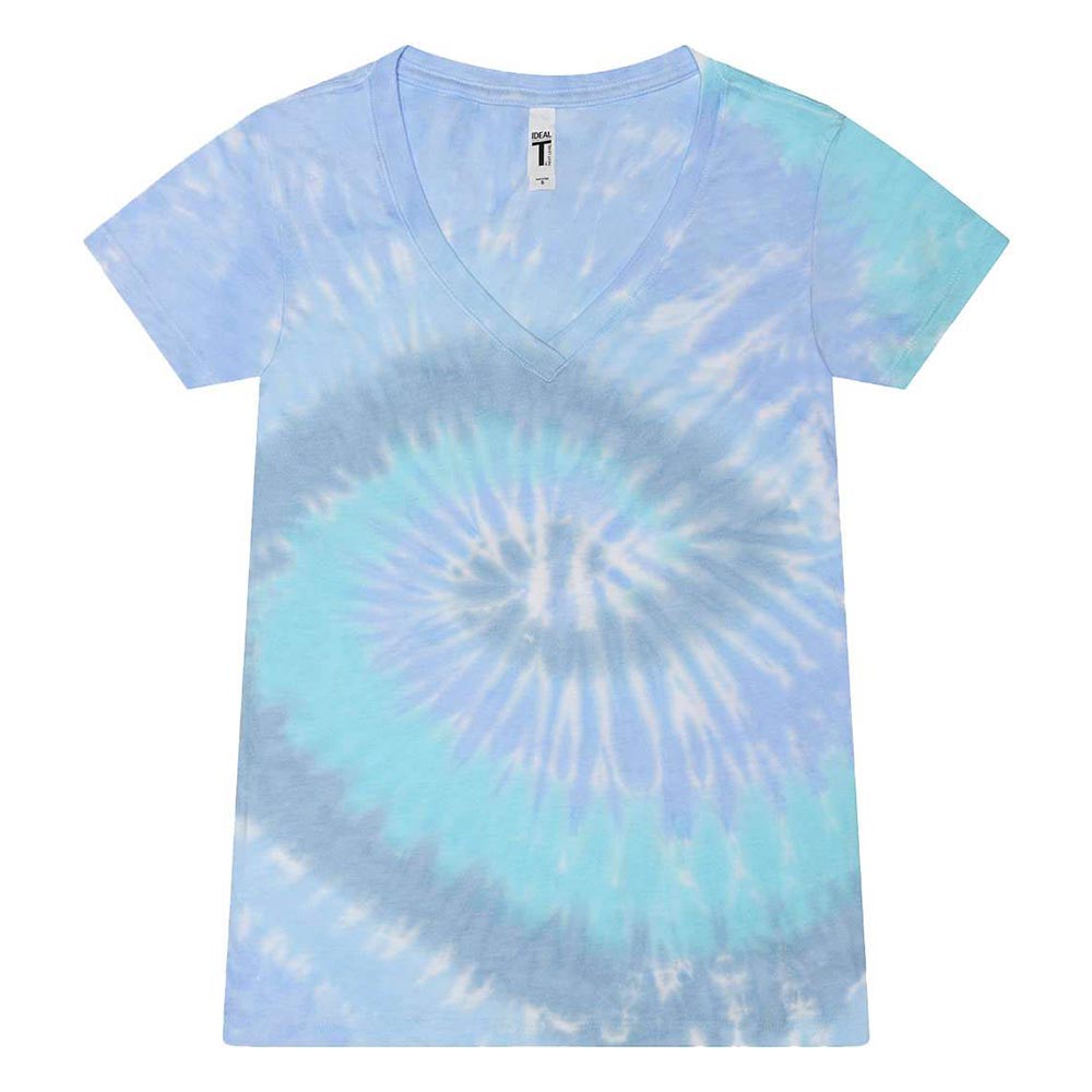 CUSTOM TIE DYE V-NECK TEE ~ HIGHCREST ELEMENTARY SCHOOL ~ women's ~ slim fit