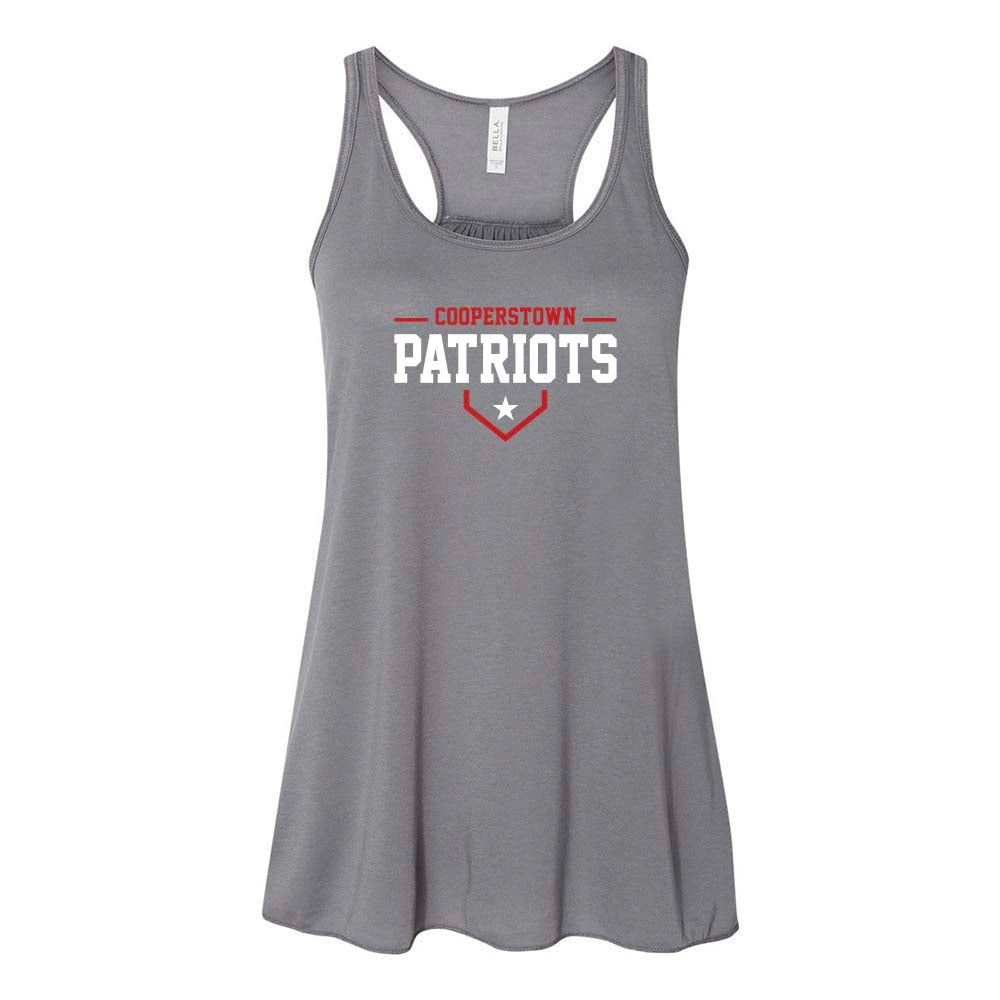 12U Red Cooperstown Team 2026 ~ Flowy Racerback Tank ~ Glenview Patriots