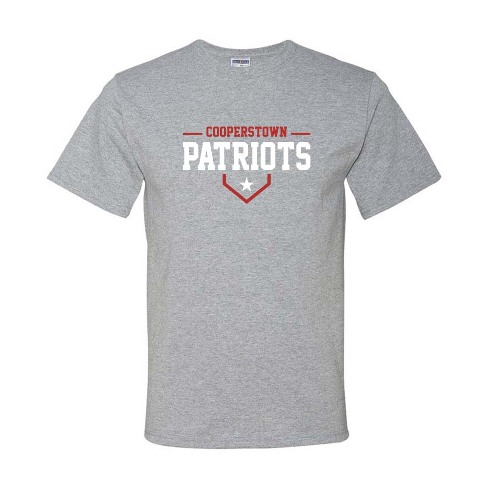 12U Red Cooperstown Team 2026 ~ 50/50 T-Shirt ~ Glenview Patriots