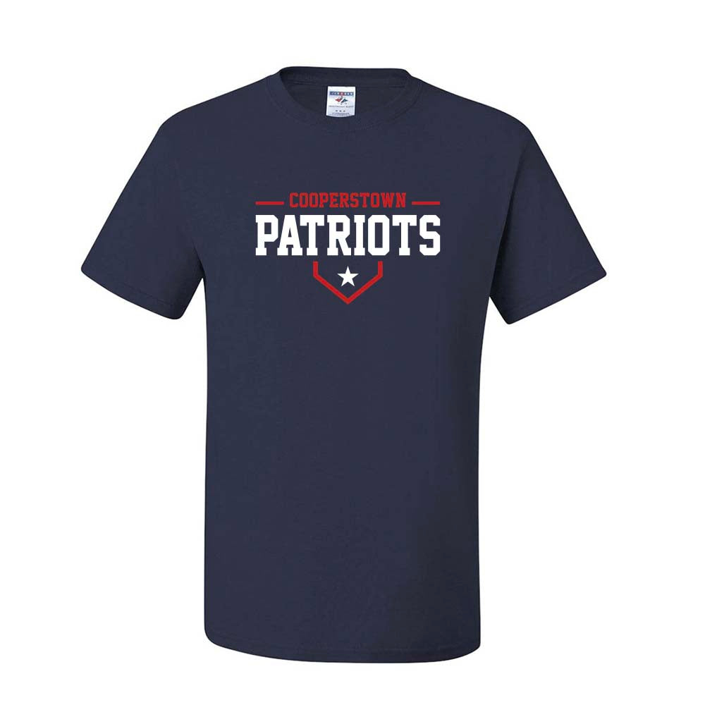 12U Red Cooperstown Team 2026 ~ 50/50 T-Shirt ~ Glenview Patriots