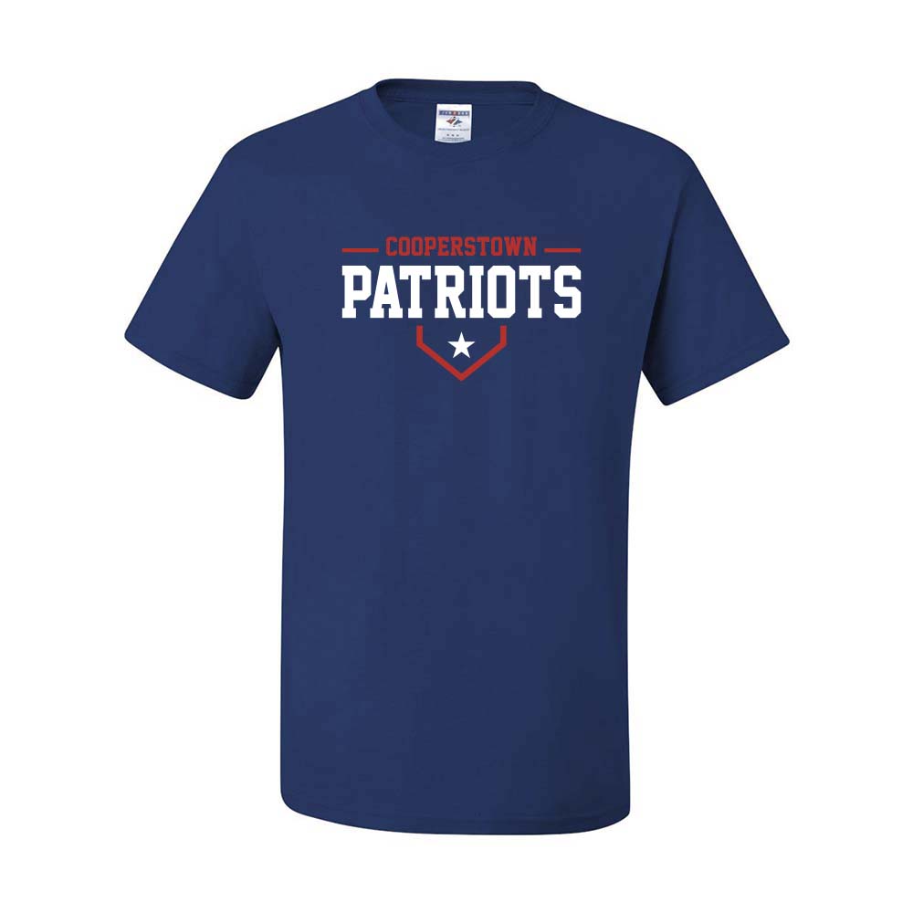 12U Red Cooperstown Team 2026 ~ 50/50 T-Shirt ~ Glenview Patriots