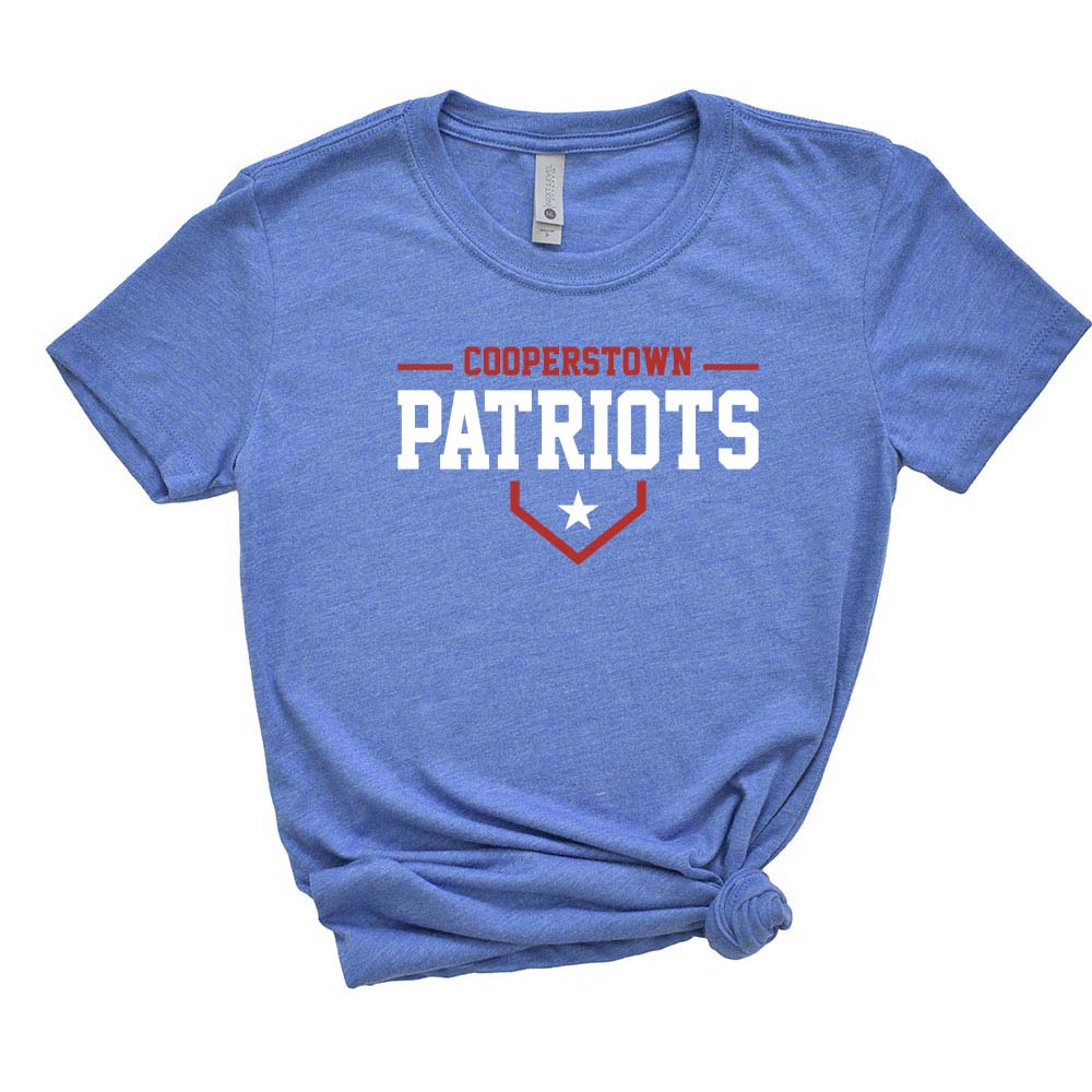 12U Red Cooperstown Team 2026 ~ Triblend T-Shirt ~ Glenview Patriots