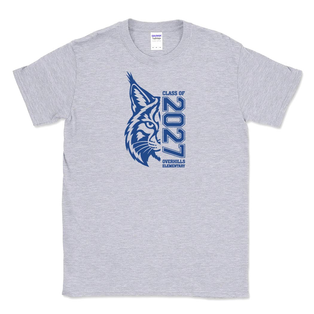 5th Grade ~ Cotton T-Shirt ~ Overhills Elementary School-sport grey
