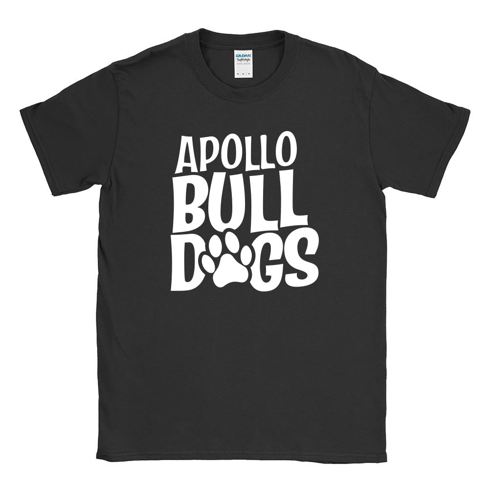 BULLDOGS PAW SOFTSTYLE TEE ~ APOLLO ELEMENTARY ~ youth & adult ~ classic unisex fit