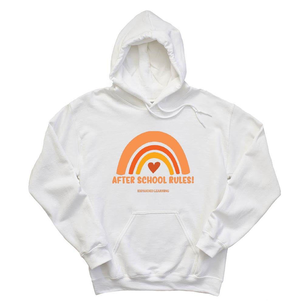 AFTER SCHOOL RULES HOODIE ~ EXPANDED LEARNING ~ Gildan ~ adult ~ classic unisex fit