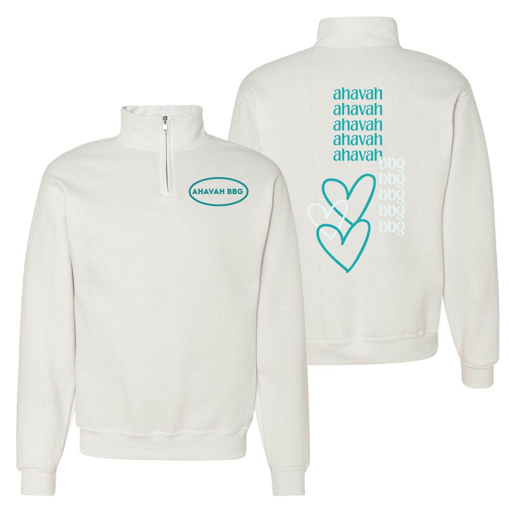Ahavah BBG ~ Quarter-Zip Sweatshirt ~ BBYO Ahavah
