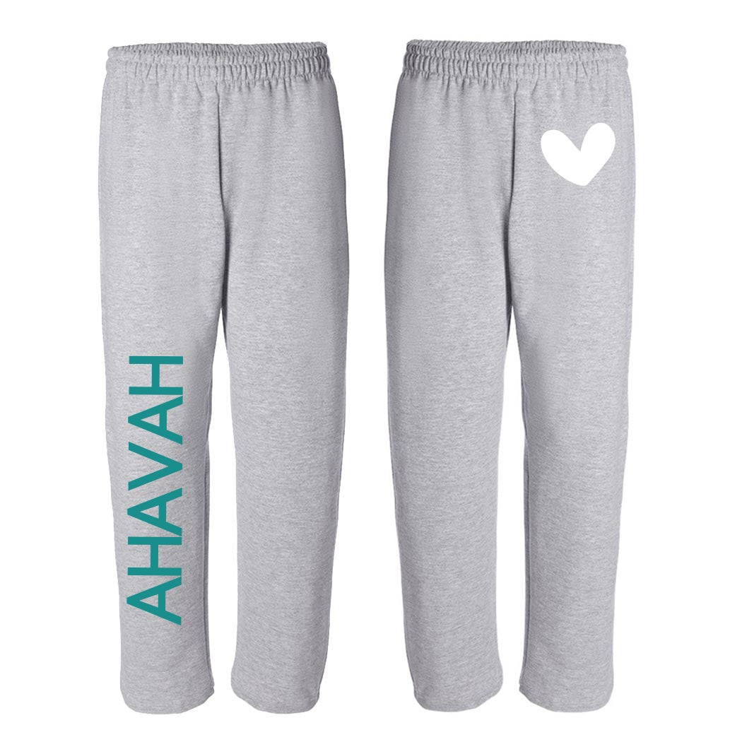 Ahavah Heart ~ Open Leg Sweatpants ~ BBYO Ahavah-sport grey