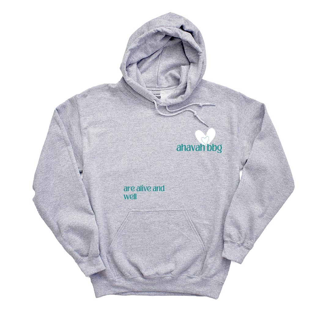 Alive and Well ~ Hoodie ~ BBYO Ahavah-sport grey