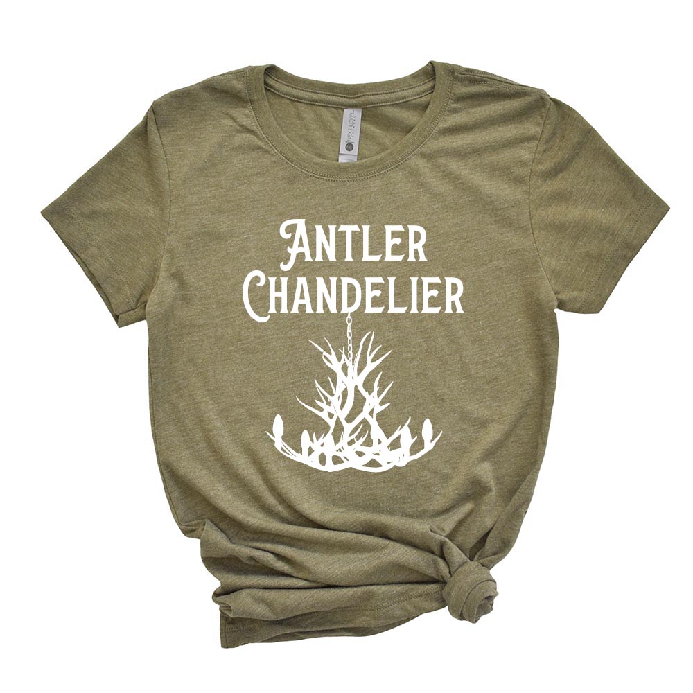 ANTLER CHANDELIER women's triblend tee