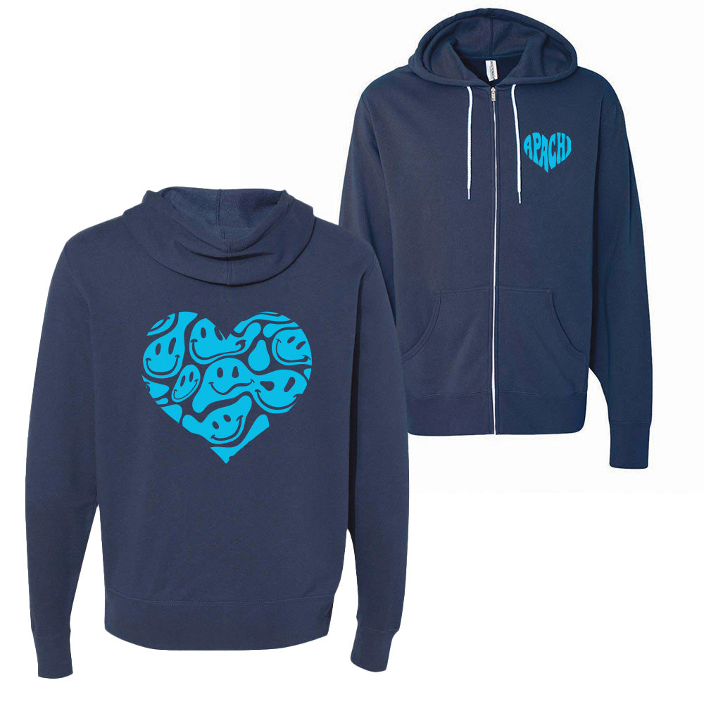 APACHI HEART LIGHTWEIGHT HOODIE ~ adult ~ classic fit