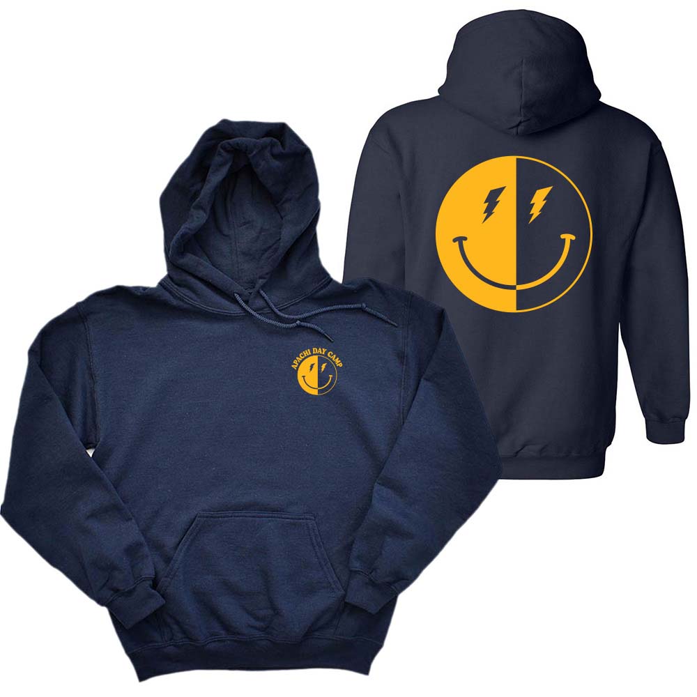 APACHI LIGHTNING SMILEY HOODIE ~ APACHI DAY CAMP ~ adult ~ classic unisex fit