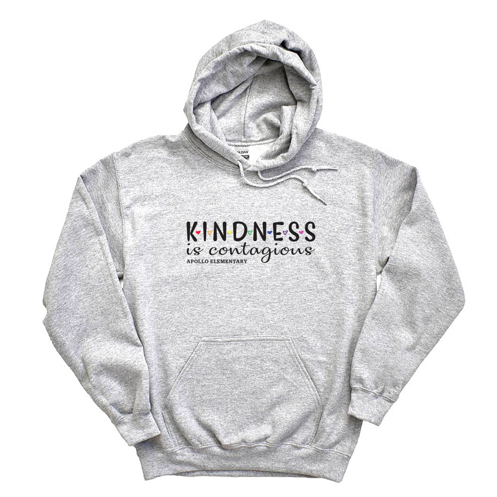 KINDNESS IS CONTAGIOUS HOODIE ~ APOLLO ELEMENTARY ~ adult ~ classic unisex fit