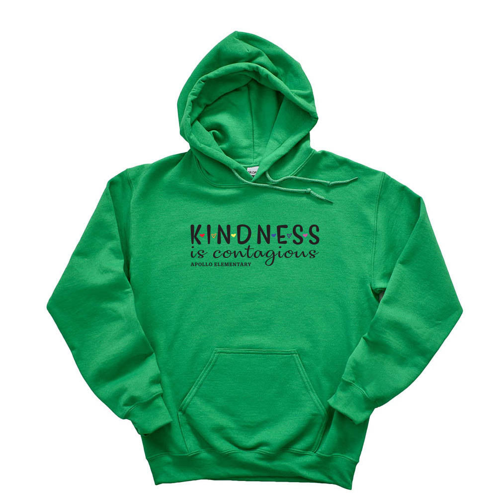 KINDNESS IS CONTAGIOUS HOODIE ~ APOLLO ELEMENTARY ~ adult ~ classic unisex fit