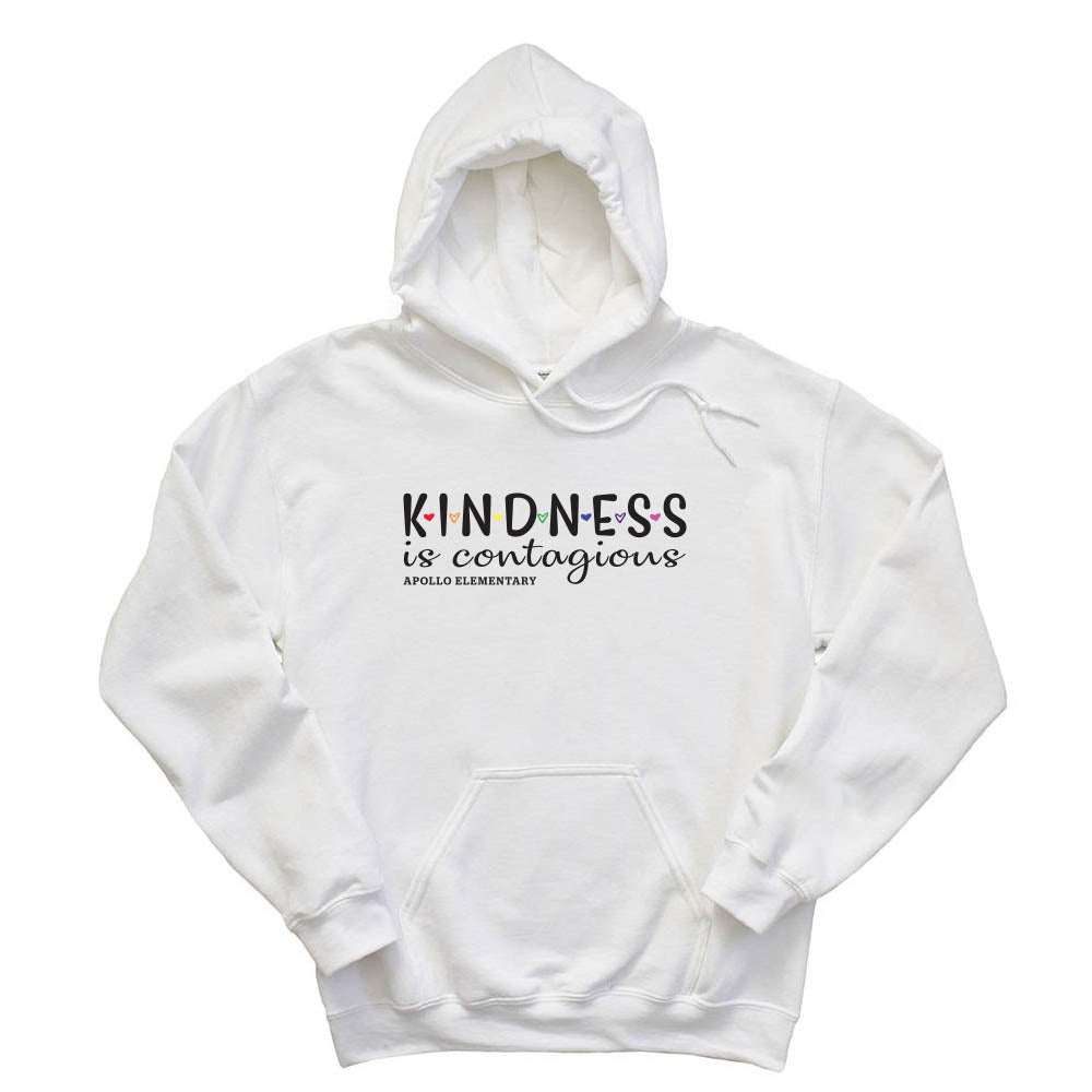 KINDNESS IS CONTAGIOUS HOODIE ~ APOLLO ELEMENTARY ~ adult ~ classic unisex fit